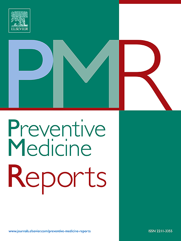 Preventative Medicine Reports academic journal cover